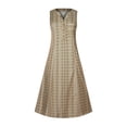 thumbnail image 4 of EQWLJWE Longue Robe pour Femmes Mode Féminine Décontractée Sans Manches à Col en V à Boutons à Rayures Imprimées avec Poche Robe Maxi, 4 of 5