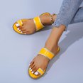 thumbnail image 5 of Women 2025 Casual Adjustable Hook Loop Sandals Summer Open Toe Slides Sandals Flat Sandal, 5 of 5