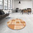 thumbnail image 4 of Ahgly Company Tapis d'Intérieur Lavable en Machine Carré Transitionnel Marron Or, 7 Pieds Carré, 4 of 7