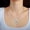B, variante sur Dvkptbk Mother's Colliers pour Femmes Love Pendentif Micro Incrusté en Forme de Cœur Collier Bicolore Bijoux de Mode Cadeaux Cadeaux de la Fête des Mères