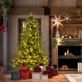 thumbnail image 2 of Patiojoy 6FT Artificial Christmas Tree Pre-lit Xmas Tree with 280 Warm White LED Lights 8 Lighting Modes 788 PE & PVC Branch Tips, 2 of 10