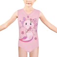 thumbnail image 2 of Maillot de Bain une Pièce pour Filles 3-14 Col en V Maillot Sans Manches, 2 of 5