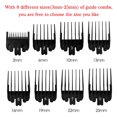 thumbnail image 2 of 8 Sizes Professional Cutting Guide Comb Set Black Limit Comb Set for Electric Hair Trimmer Shaver Hairdressing Tool Replacement for Wahl Electric Hair Clipper, 2 of 8