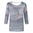 thumbnail image 4 of TIMIFIS Womens Crew Neck 3/4 Sleeve T-Shirts Solid Loose Cute Tunic Top BlousesFall, 4 of 5