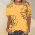thumbnail image 1 of Liquidation d'Économies! T-Shirt Grande Taille pour Femmes BEFOKA, Blouse Décontractée d'Été pour Femmes, T-Shirt Décontracté Imprimé à Col Rond et Manches Courtes pour Femmes, 1 of 4
