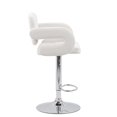 thumbnail image 2 of Tabouret de bar réglable en hauteur avec accoudoirs Blanc Ensemble de 2, 2 of 9
