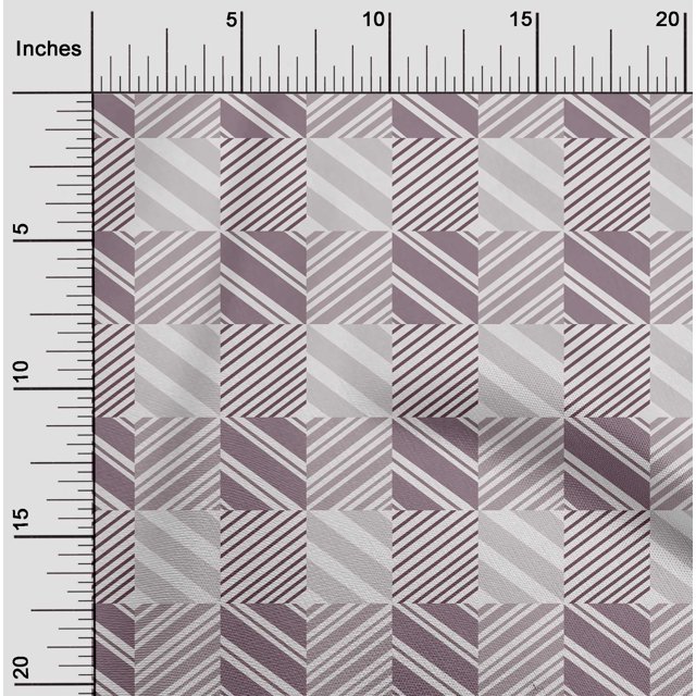 oneOone Silk Tabby Fabric Stripe Geometric Print Fabric BTY 42 Inch Wide