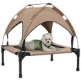 thumbnail image 1 of PawHut Lit Surélevé pour Chien, Lit de Camp Rafraîchissant avec Auvent, pour S m Café, 1 of 10