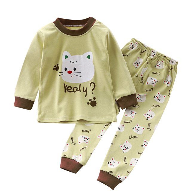 Pisexur Tenue d'Automne pour Bébé Fille Garçon, Ensemble de Pyjama pour Tout-Petits Garçons Filles, Mode Décontractée, Floral, Col Rond, Manches Longues, Chandail à Enfiler et Pantalon, Tenue de Nuit, Ensemble 2 Pcs pour Enfants, 3 Mois à 6 Ans