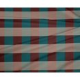 thumbnail image 4 of oneOone Polyester Lycra Dark Teal Green Fabric Gingham Check Craft Projects Decor Fabric Printed By The Yard 56 Inch Wide, 4 of 4