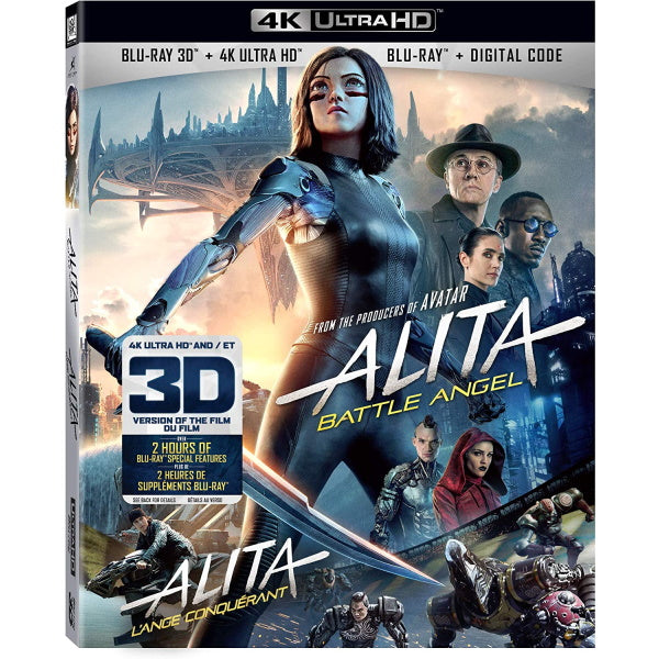 Alita Battle Angel (Bilingue) [4K UHD + 3D + Blu-ray + Copie Numérique]