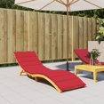 thumbnail image 1 of vidaXL Coussin pour Chaise Longue Rouge 200x60x3cm Tissu Oxford, 1 of 5