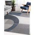 thumbnail image 1 of LaDole Rugs 9x12 ft Modern Premium Area Rug | Geometric Large Carpet For Bedroom, Living Room, Home Office, Indoor Floor Décor | Blue Grey, 1 of 5