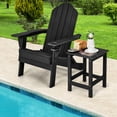 thumbnail image 4 of Costway Table d'Appoint Latéral Adirondack de Patio 14 Pouces HDPE Carré Résistant aux Intempéries pour Jardin Noir, 4 of 9