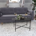 thumbnail image 1 of CorLiving Ayla Black Marbled Effect Engineered Wood Indoor Coffee Table with Iron Legs, 1 of 7
