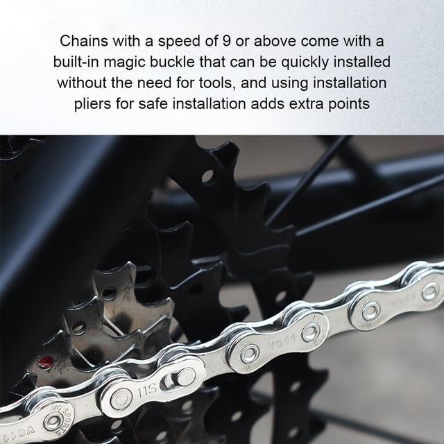 maskred Carbon Steel Easy To Install Wide Compatibility Bike Chain For Mountain And Road Bikes Stylish Colorful 8 Speed 1Set