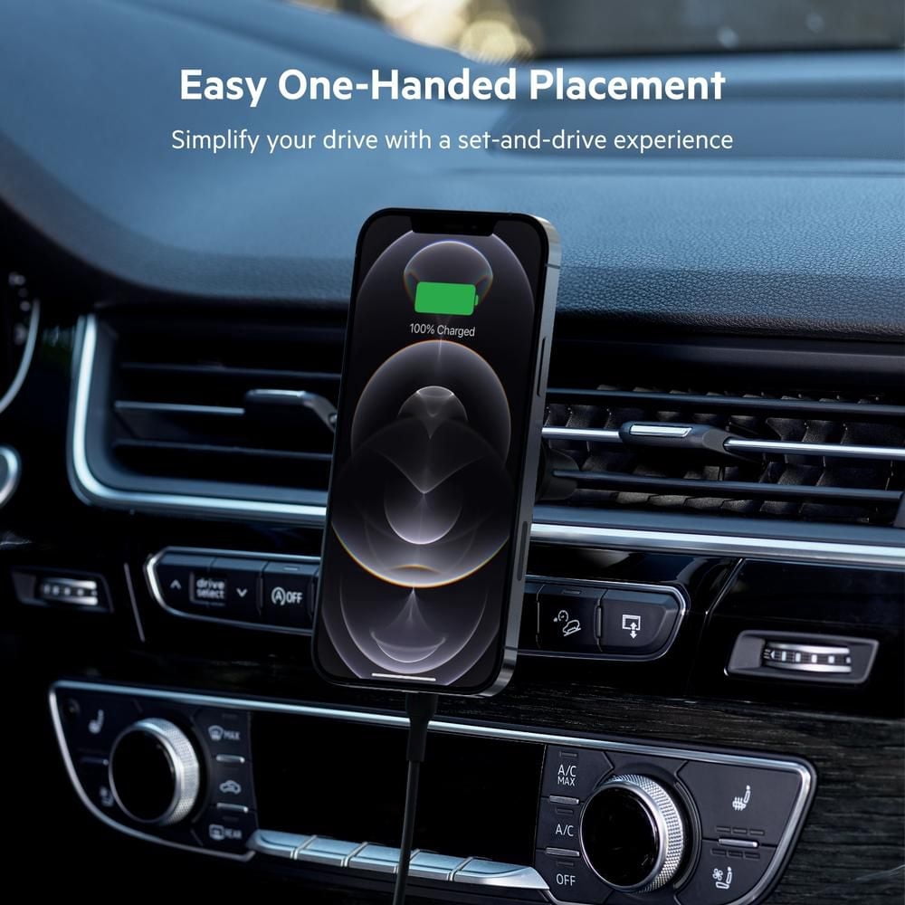 Belkin Support de Voiture Magnétique sans Fil BoostCharge 10W Noir