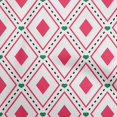 thumbnail image 1 of oneOone Velvet Magenta Fabric Check Sewing Material Print Fabric By The Yard 58 Inch Wide, 1 of 4