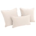 thumbnail image 1 of Double-corded Solid Twill Throw Pillows with Inserts (Set of 3), Natural, 1 of 2