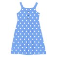 thumbnail image 4 of LOVZFMLL Robe d'Été Décontractée Sans Manches à Col Rond avec Boutons et Poches pour Filles de 2 à 12 Ans, 4 of 5