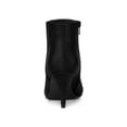 thumbnail image 3 of BLISSFUL STEP Women's Pointed Toe Zipper Stiletto Heels Ankle Boots Black 9, 3 of 8