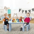 thumbnail image 4 of Gymax Kids Table & 2 Chairs Set Toddler Activity Play Dining Study Desk Baby Gift Blue, 4 of 9