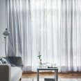 thumbnail image 2 of MAWCLOS Window Curtain 2 Panels Curtains Clear Long Sheer Voile Rod Pocket Solid White Treatments Basic Many Sizes Gray 2PC-W: 20" x H: 98", 2 of 5