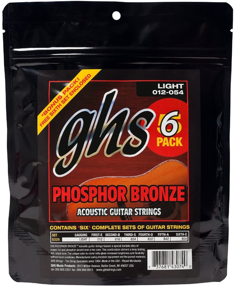 GHS S325-5 Guitare Électrique Bronze Phosphor, Légère