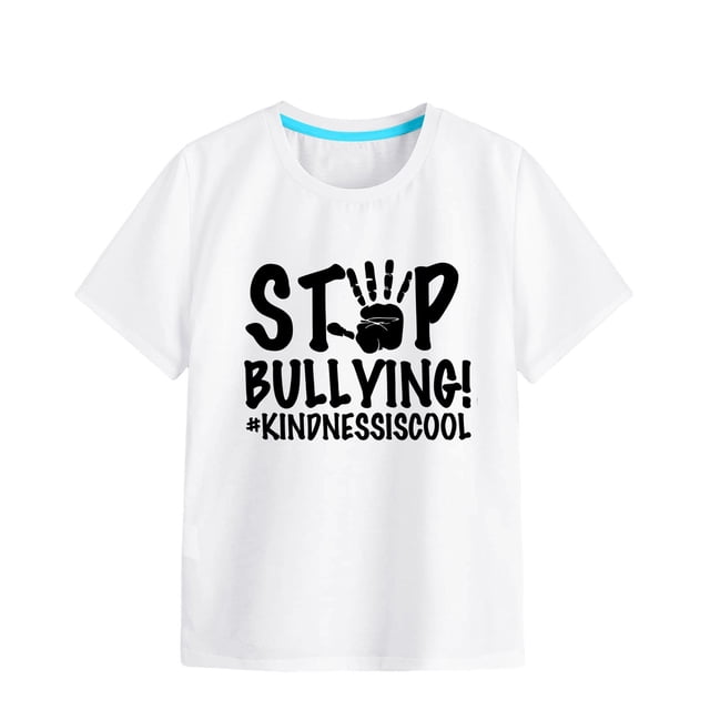WEAIXIMIUNG T-Shirts pour Adolescentes 16-18 Filles Manches Courtes Col Rond T-Shirts Imprimés 6 Couleurs
