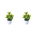 thumbnail image 4 of Ruiboury Add Touch Of Green To Living Space Artificial Plant Collection Home Decor Plastic Artificial Potted Plants False Plant lemon 2Set, 4 of 6