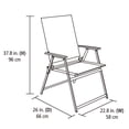 thumbnail image 4 of Mainstays Greyson Steel Outdoor Folding Chairs, Set of 2, Black, 4 of 8