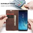 thumbnail image 2 of KOMI Wallet Case for Samsung Galaxy S8 Plus, Premium PU Leather Case Vintage Matte Wallet Flip Cover [Card Slots] [Magnetic Closure] Stand Function Folio Shockproof Full Protection Coffee, 2 of 5