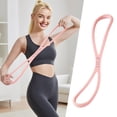 thumbnail image 2 of TIELUTT Bande de Résistance 15 LB Bande d'Exercice en Silicone avec Poignées Bande Élastique Extensible pour Yoga Sangle pour Poirier Sangle d'Assistance Extensible Tapis en Liège Sangles de Yoga et Sangle d'Étirement par-Dessus la Porte avec Boucle, 2 of 4