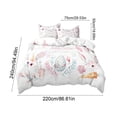 thumbnail image 3 of Fasiaou Holiday Cartoon Print Bedding Set with Rabbit and Egg Designs High Quality 3-Piece Set for Bedroom Refresh,Multicolor#3,86.61x94.49 inches, 3 of 6