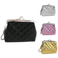 thumbnail image 2 of Lubelski Fashion Women Coin Purse Solid Color Faux Leather Mini Money Bag Key Ring Wallet, 2 of 7