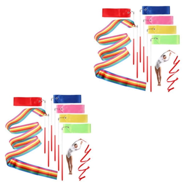 Youkk 6x Lightweight And Flexible Joint Dance Ribbon For Easy Maneuvering Fine Stitching Gymnastics Ribbon 2Set