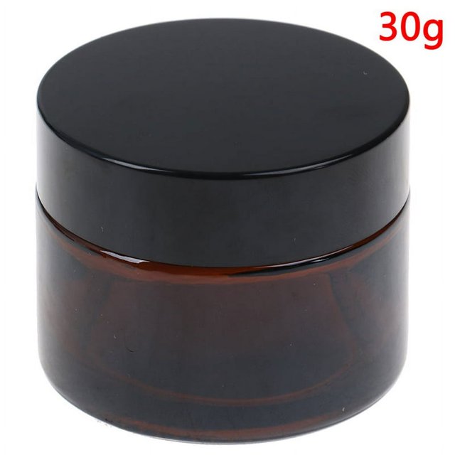Amber Glass Jar Bottles Aromatherapy Cream Ointment Cosmetic Candles Spice