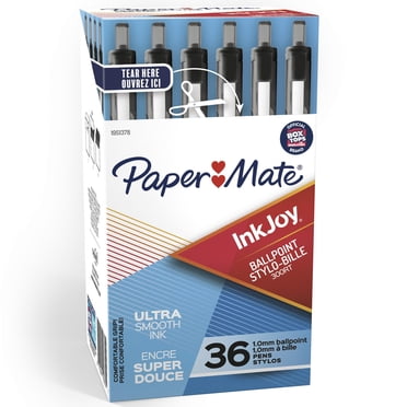Paper Mate InkJoy 300RT Ballpoint Pens, Medium Point (1.0 mm), Retractable, Black Ink, 36 Count