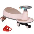 thumbnail image 1 of Qaba Kids Wiggle Car with Parent Traction Rope, Music, Light, Pink, 1 of 9