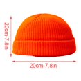 thumbnail image 3 of Tuque Tricotée Exquise Confortable Style Simple Femmes Hommes Mode Chapeaux Couvre-Chef Ornement Vêtement Accessoire pour Déco de Robe Orange, 3 of 6