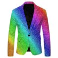 thumbnail image 1 of Kcodviy Complet à Paillettes 3D pour Homme Coupe Ajustée Complet Homme Imprimé Poche Revers Bouton Vestes de Bal pour Homme Style Complet Hommes Complets Coupe Régulière un, 1 of 2