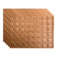thumbnail image 1 of Fasade 18in x 24in Traditional Style 6 Polished Copper Backsplash Panel 5 Pack, 1 of 5