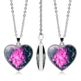 thumbnail image 3 of Solar System Planet Galaxy Double Sided Glass Universe Heart Pendant Necklace, 3 of 9