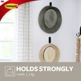 thumbnail image 4 of Command Decorative Hooks, Medium, Matte Black, 2 Hooks, 4 Adhesive Strips, 4 of 9