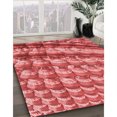 thumbnail image 3 of Ahgly Company Tapis d'Intérieur Rectangulaires Transitionnels Rouges Lavables à la Machine, 6 Pieds x 9 Pieds, 3 of 7