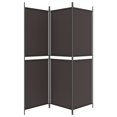 thumbnail image 2 of vidaXL 3-Panel Room Divider Brown 150x180 cm Fabric, 2 of 5