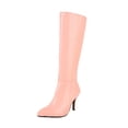 thumbnail image 2 of Cameland Autumn/winter Candy-coloured Side Zipper Embossed High Heel Boots For Ladies, 2 of 9