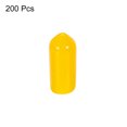 thumbnail image 3 of Unique Bargains 200 Pcs Capuchons d'Extrémité en Caoutchouc 6 mm Couvercle PVC Vinyle Protecteur de Filetage de Vis Capuchons Ronds pour Tablette en Fil Jaune, 3 of 5