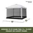thumbnail image 2 of Ozark Trail 10 FT x 10 FT Straight Leg Canopy Mesh Curtain Accessory - Frame Not Included, GRAY, 2 of 10