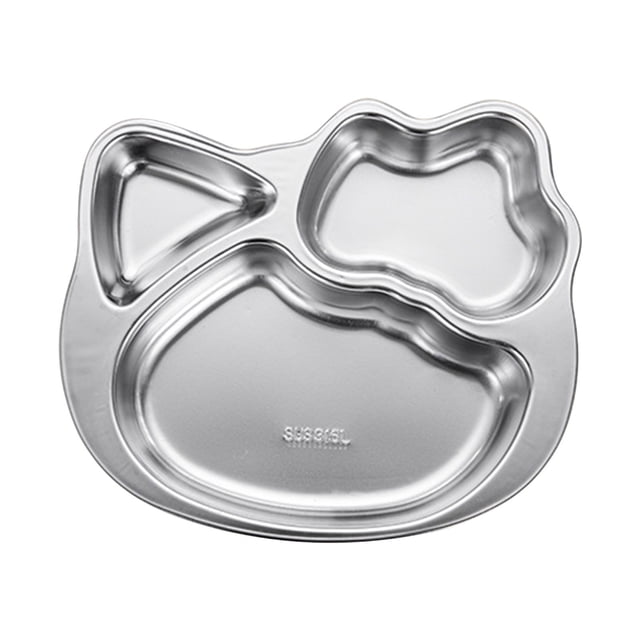 316 stainless steel divided kids’ plate with a cute car design featuring three compartmentalized sections. Durable and rustproof baby tableware set, ideal for meals and snacks. Dishwasher safe and lightweight, suitable for home, school, picnics, and camping.